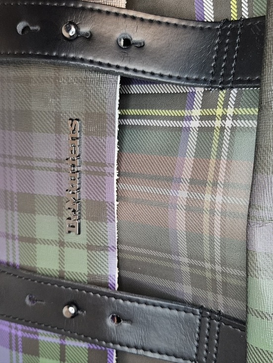 Dr. Martens Ombre Tartan Plaid Full Size Backpack – School Travel Bag Punk Style main image 6
